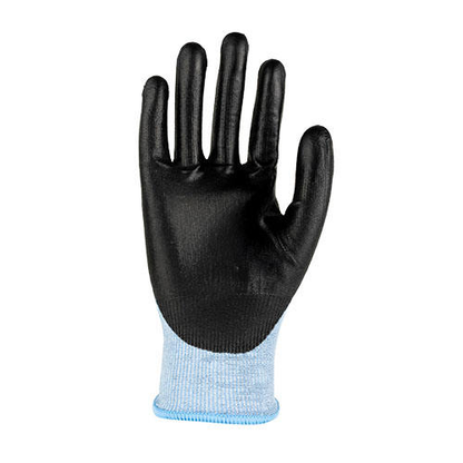 ANSI Coated Work Gloves Anti-Slip Feature Cut-Resistant Level F PU Nylon Lining for Touch Screen Hand Protection for Safety
